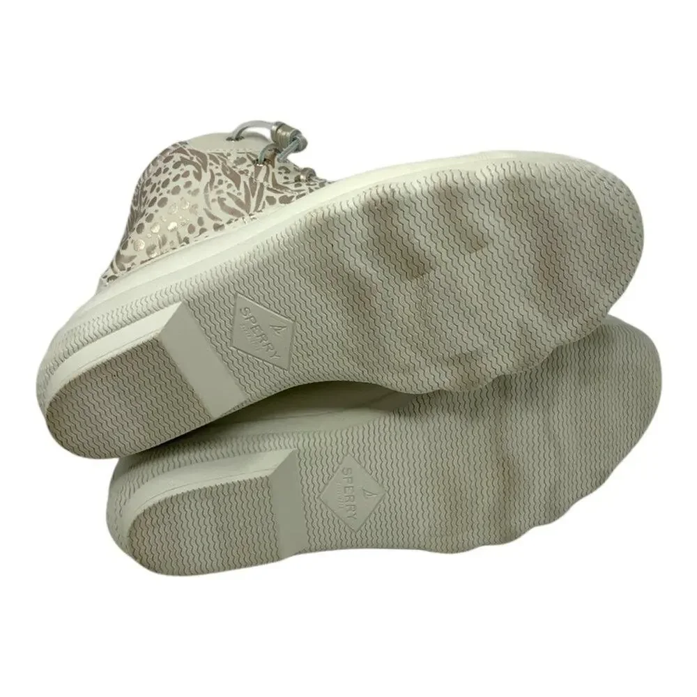 Sperry Saltwater Metallic Jacquard Duck Boot Size 10 NWT $110 MSRP